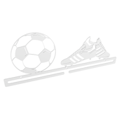 Duży solidny metalowy wieszak na medale PIŁKA NOŻNA PIŁKARZ FOOTBALL biały