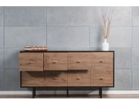 Komoda MAUD czarna/dąb