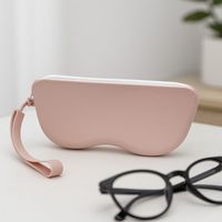 Sylikonowe etui na okulary z poręcznym uchwytem ET-139D różowe