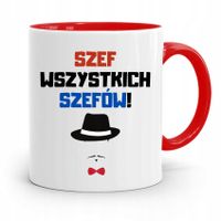 Kubek Czerwony Dla Szefa Szef Wszystkich Szefów Z Nadrukiem Ze Zdjęciem