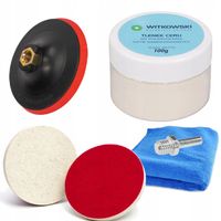 ZESTAW DO POLEROWANIA SZYB USUWANIA RYS TLENEK CERU 100g + FILC 125MM