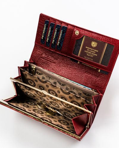 elegancki portfel damski z wężowym wzorem - peterson na Arena.pl