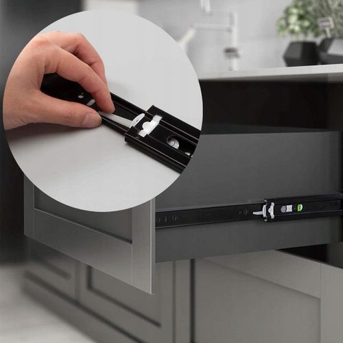 Prowadnica kulkowa SEVROLL do szuflad pełny wysuw 400 mm cichy domyk na Arena.pl