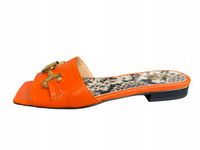 Klapki Cavalli Class skóra, pomarańczowy R38