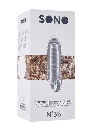no.36 - stretchy thick penis extension - translucent na Arena.pl
