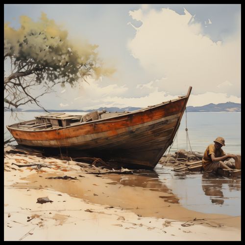 Plakat 90x90cm Spokój Przybrzeża na Arena.pl