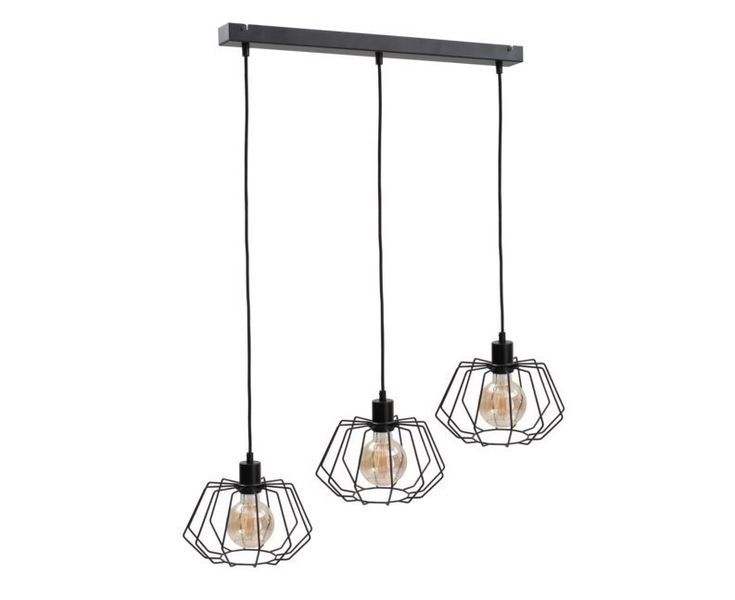 Lampa wisząca 3xE27 LUNA BLACK zdjęcie 1