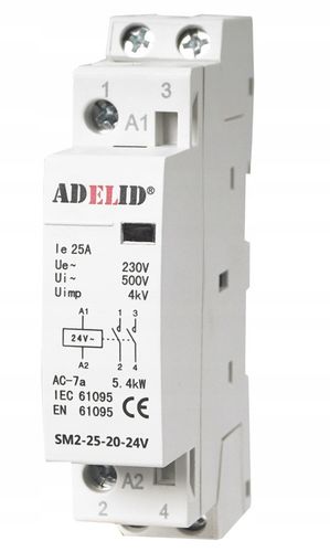 STYCZNIK MODUŁOWY 25-20 24V 20A 25A 1P 2NO 1-FAZ na Arena.pl