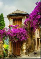 100 70CM OBRAZ PŁÓTNO STARE MIASTO PROWANSJI PŁÓTNO RAMA