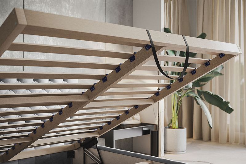 Łóżko Slim 8 tapicerowane 160x200 stelaż pojemnik zdjęcie 9