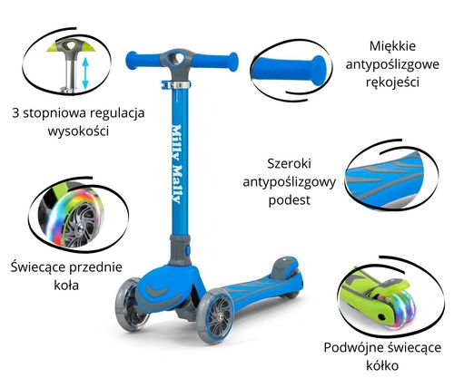 Milly Mally Scooter Boogie Blue na Arena.pl