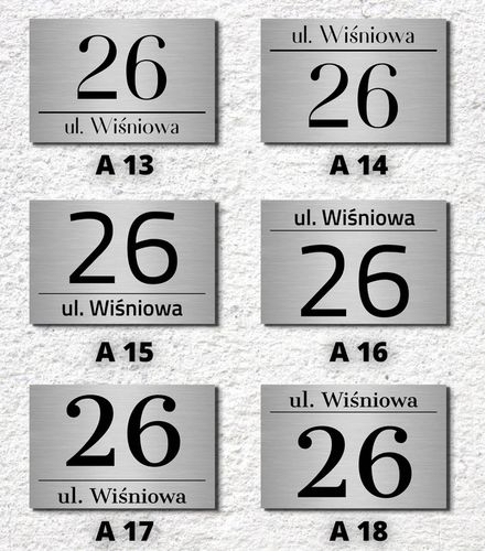 TABLICZKA TABLICA ADRESOWA NUMER DOMU ALUMINIOWA NAZWA NR ULICY ADRES 30X20 na Arena.pl