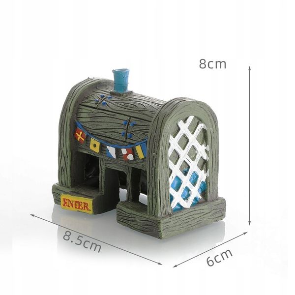 OZDOBA AKWARIOWA Domek Restauracja 9cm Akwarium zdjęcie 2