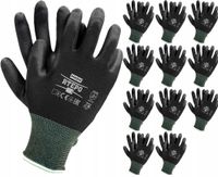 rękawice robocze / czarne / rozmiar: 7 - s / rtepo_bb7 - 12 szt.