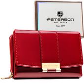 portfel damski eko ptn 0015-lak-9495 burgundy