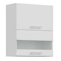 Tiffany T-9/G60W Biały połysk MDF szafka kuchenna wisząca witryna szybko