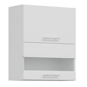 Tiffany T-9/G60W Biały połysk MDF szafka kuchenna wisząca witryna szybko
