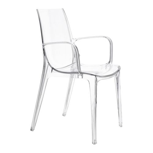 Krzesło Vanity Arm transparentne z tworzywa na Arena.pl