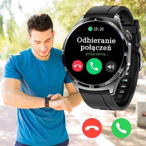 SMARTWATCH męski Rubicon F38 black/black silicon PROF na Arena.pl