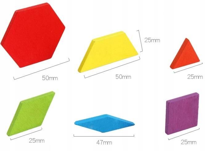 Puzzle Drewniane Układanka Montessori Mozaika XXL Klocki Drewniane 155elem. zdjęcie 11