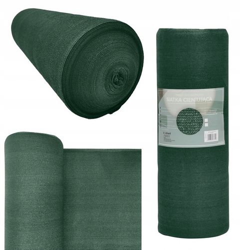 SIATKA CIENIUJĄCA 1,5x25m 62% MATA OSŁONA PŁOT OGRODZENIE OPASKI UV ZIELONA na Arena.pl