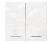 Szafka łazienkowa 50 x 60 cm / biała / biały połysk / wisząca / do łazienki