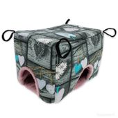 Domek kostka dla gryzoni, dwa wejścia 30 x 20 x 20cm - różne wzory