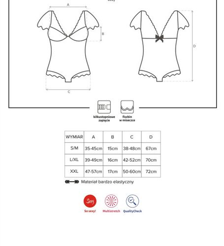 Czarne koronkowe body S/M na Arena.pl