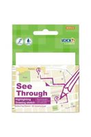 KARTECZKI SAMOPRZYLEPNE PRZEZROCZYSTE 7,6X7,6CM 50SZT STICK'N