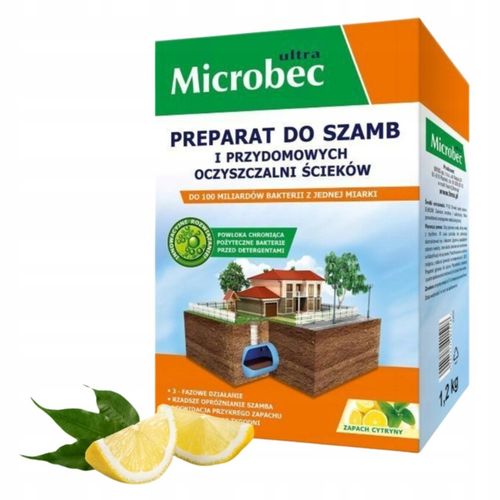 MICROBEC ULTRA Preparat Bakterie Do Szamba Aktywator Cytrynowe 1,2 KG na Arena.pl