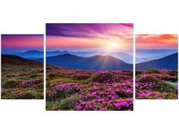 80X40CM GÓRSKA ŁĄKA TRÓJ OBRAZ