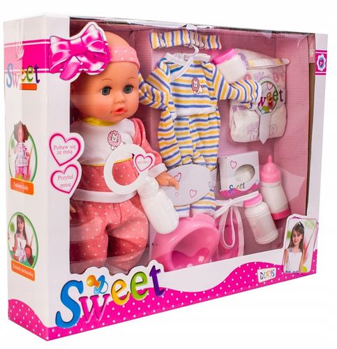 Lalka bobas INTERAKTYWNA SIKAJĄCA DZIDZIUŚ Z AKCESORIAMI BUTELKA NOCNIK na Arena.pl