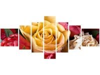 70CM 160CM ZEGAR 7 ELEME ZROSZONA RÓŻA DRUK OBRAZ