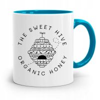 Kubek Błękitny Dla Pszczelarza The Sweet Hive Z Nadrukiem Ze Zdjęciem