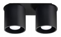 Lampa sufitowa plafon czarny tuba do salonu sypialni przedpokoju - ORBIS 2