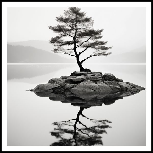 Plakat 80x80cm Samotne Drzewo zdjęcie 3