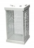 biały ZNICZ GRAWER KAPLICZKA personalizowany napis dedykacja DLA rodziców