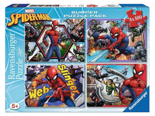 Puzzle 4X100 Elementów Spider Man Bumper Pack na Arena.pl