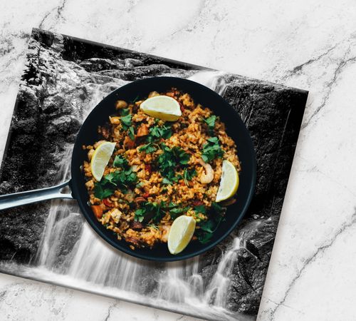 SZKLANA DESKA NA KUCHENKĘ 60x52 074A WODOSPAD na Arena.pl