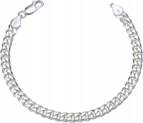 SREBRNA BRANSOLETKA PANCERKA DIAMENTOWANA MĘSKA SREBRO PRÓBA 925 ORYGINALNA na Arena.pl