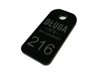 mocne zawieszki numerki do szatni, breloki do kluczy hotelowych 4x7cm