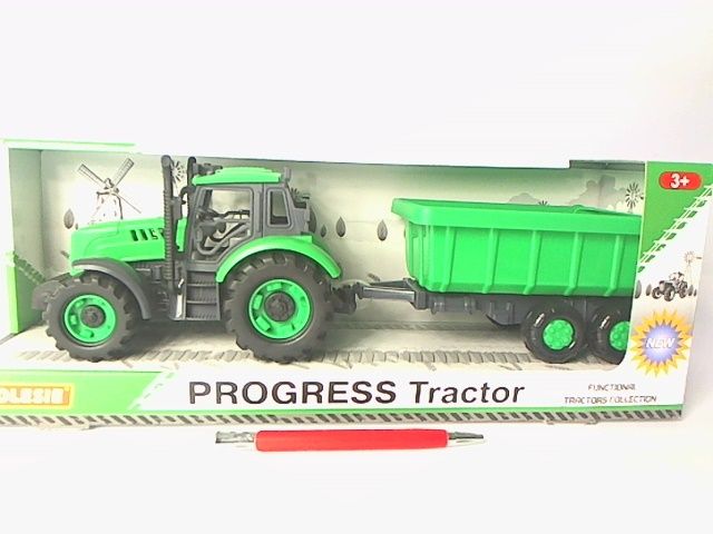 Traktor Progress inerc+przyczepa ziel pud.91284 zdjęcie 1