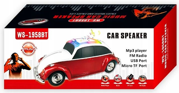 GŁOŚNIK *** W FORMIE SAMOCHODU *** GARBUS *** IDEALNY NA ORYGINALNY PREZENT zdjęcie 4