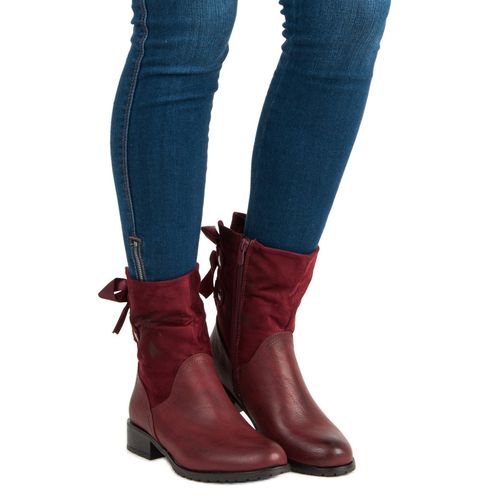 Modne Bordowe Botki r.36 na Arena.pl