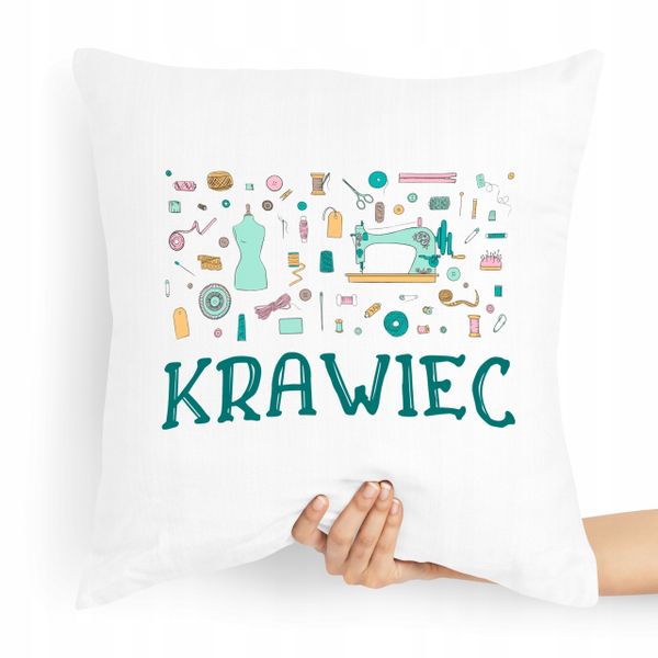 Poduszka Prezent Dla Krawcowej Krawca Krawiec Z Nadrukiem Ze Zdjęciem zdjęcie 1