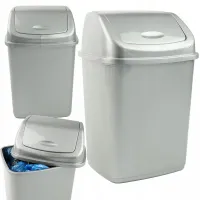 KOSZ NA ŚMIECI 5L ZAMYKANY POKRYWĄ PLASTIKOWY BIUROWY ŁAZIENKOWY KUCHENNY