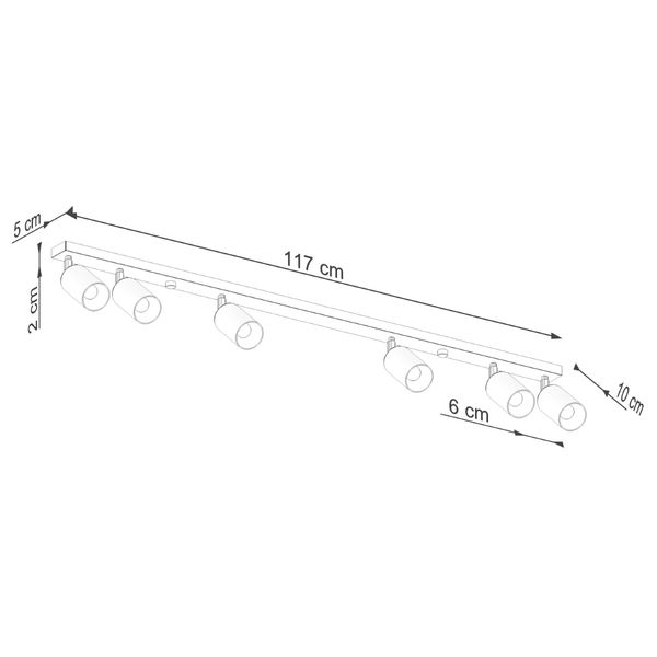 Plafon WINX 6L czarny/chrom zdjęcie 10