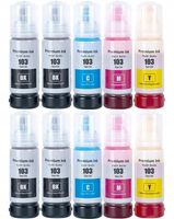 10 TUSZ DO DRUKARKI EPSON EcoTank L3160 L3150 L3110 L3210 L3251 L3256 103XL