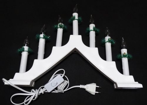 ŁADNY ŚWIECZNIK ADWENTOWY MIGAJĄCY PŁOMIEŃ 7 LED na Arena.pl