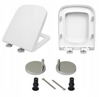 deska WC sedesowa wolnoopadajaca PROSTOKĄTNA 36x42 klozetowa antybakteryjna